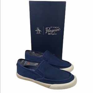 ORIGINAL Penguin Rodney Navy Slip On Loafers